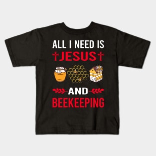 I Need Jesus And Beekeeping Beekeeper Apiculture Kids T-Shirt